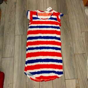 An extra large freshman red white and blue dress